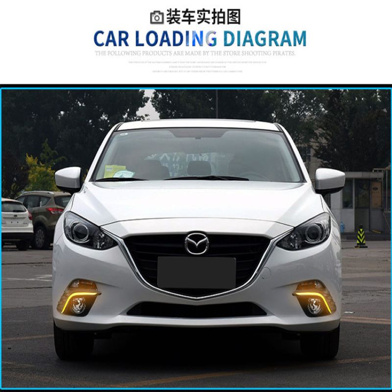 Ánh sáng ban ngày cho Mazda 3 Axea bây giờ file file file tê, nàng sương mù cho Mazda 3 Axella DRL